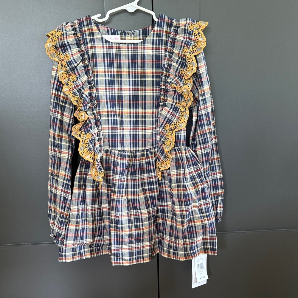 Bonnie Jean Plaid Ruffle Dress